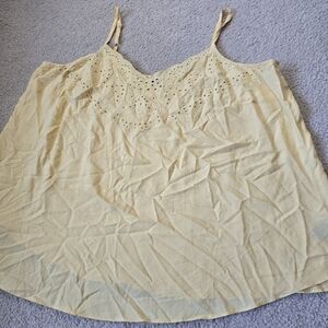 Torrid 4X Sophie - Yellow Challis Eyelet Cami